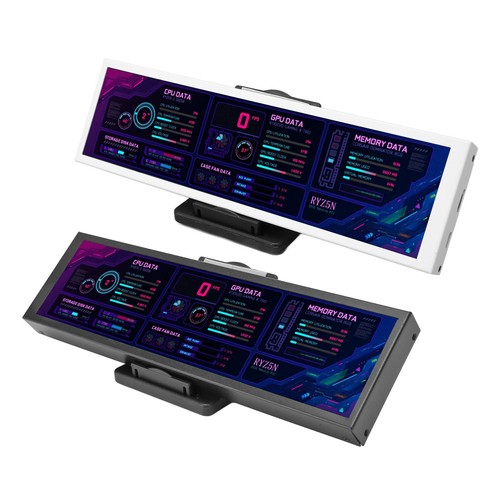 8.8in Computer Temp Monitor IPS 1920x480 60Hz For AIDA64 USB C Interface CPU NEW - Afbeelding 9 van 18