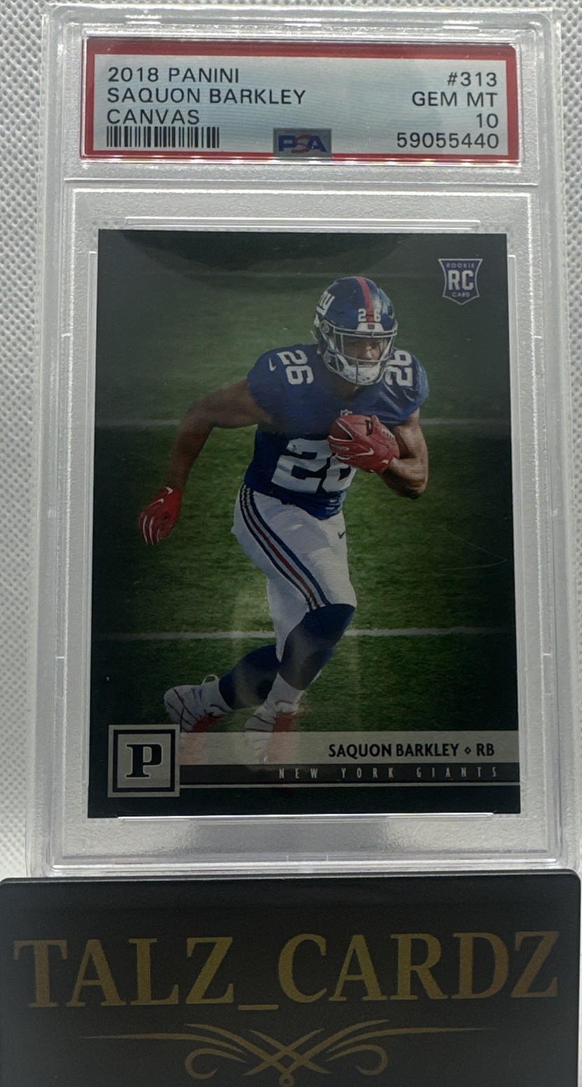 Saquon Barkley 2018 Panini Canvas #313 (RC) N.Y. Giants  PSA 10