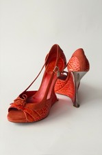 Christian Dior 2000s by John Galliano — Red Croc Wedge Sandals | Y2K glam