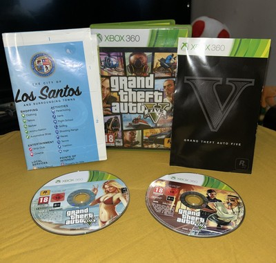 Xbox 360: Grand Theft Auto V 5 GTA 5 komplett mit Karte & Handbuch - Top Zustand  