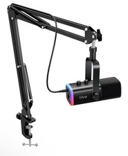 FIFINE XLR/USB Gaming Microphone Set, Dynamic PC Mic for Streaming Podcasting