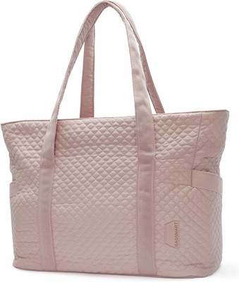 Crush Tote Bag for Women, 20L Puffer Work Tote with Zipper, Travel Essentials Qu