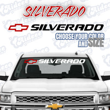 Silverado Lettering Windshield Vinyl Decal Sticker Chevy Silverado Lettering Windshield Vinyl Decal Sticker Chevy