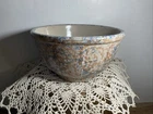 Paneled Red Wing Spongeware Panel Bowl Blue and Rust Brown #8, 8.25” Wide
