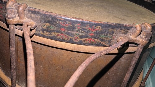 Antike militärische marschierende Snare Drum 6" x 15" Messingschale 1. Weltkrieg, spanisch-amerikanisch - Bild 5 von 12