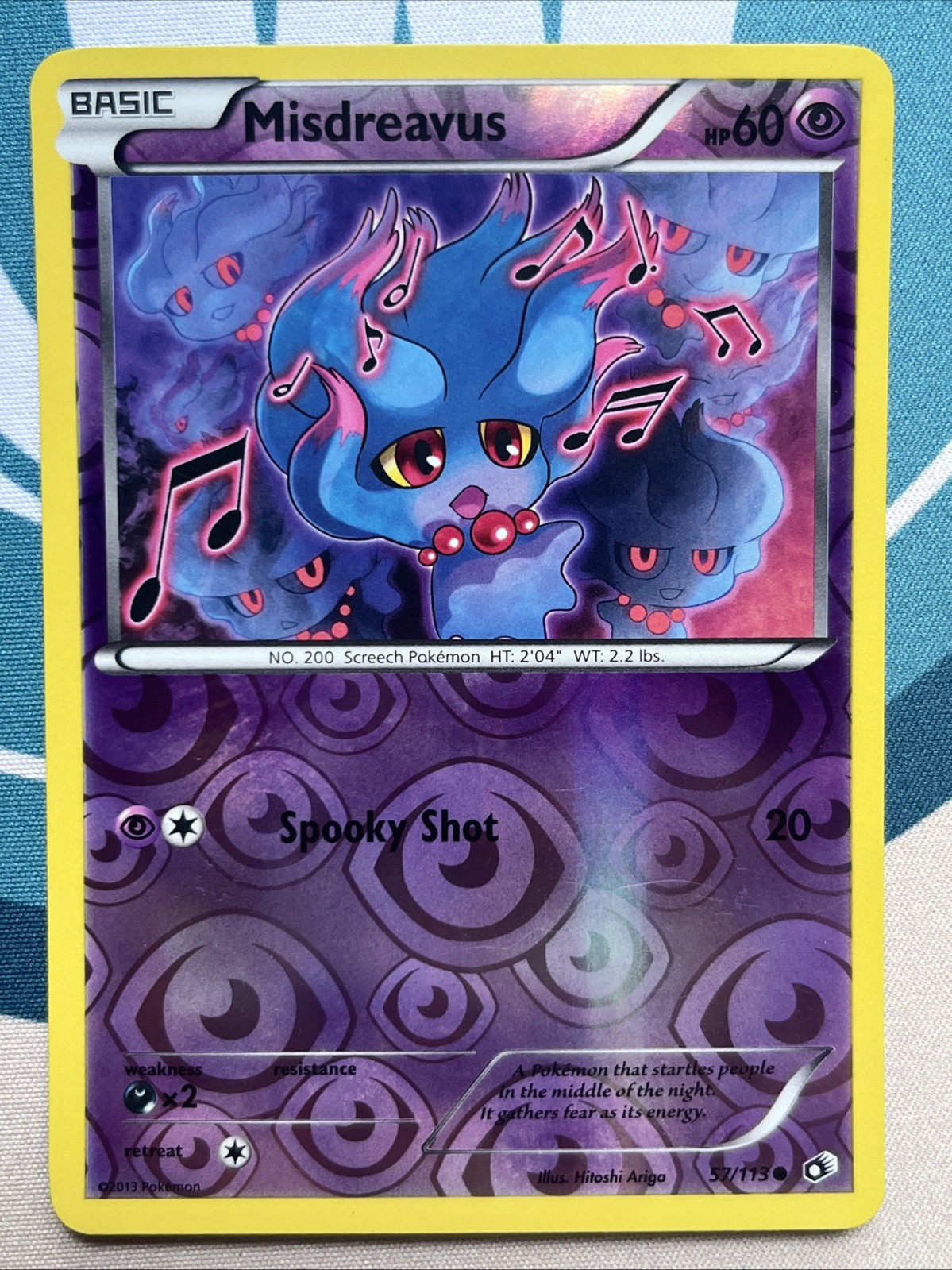 Pokemon Card - Misdreavus - Reverse Holo (57/113) BW Legendary Treasures NM