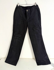 Free People Women  s Black Cargo Pants Utility Y2K Low Rise Wide Leg Size 4