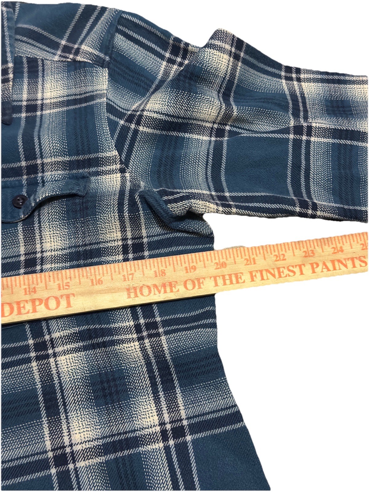 Patagonia Shirt Womens 12 Blue Plaid Flannel Organic Cotton Button Long Sleeve thumbnail 2