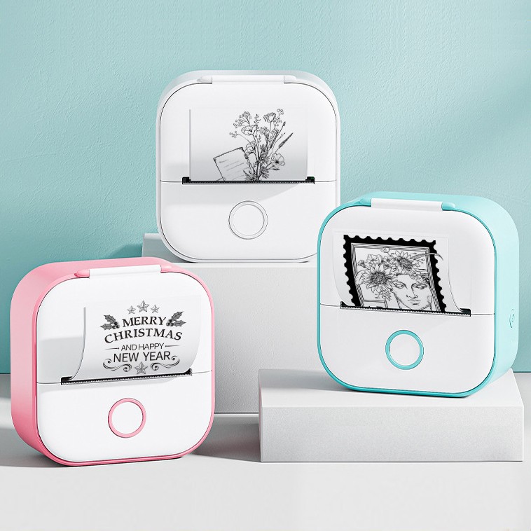Portable Mini Thermal Label Printer Home Photo Printer Student Wrong Question Pr