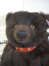 Boxed 10" (26 cm) Steiff 'Alfie' Brown/Black Alpaca Bear With C.O.A. 663109