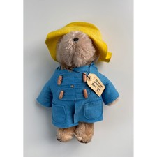 Vintage 1975 Paddington Bear Eden Toys Plush 15 Inch Blue Coat Yellow Hat Tag