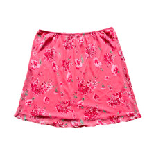 Vintage Y2K Floral Midi Skirt 26W Lettuce Hem Soft Girl Fairy Romantic Whimsical