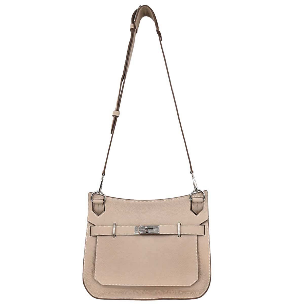Hermes Argile Taurillon Clemence Jypsiere 31 Shoulder Bag □Q 161E 166900