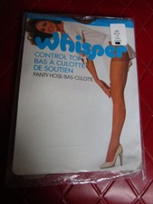 WHISPER Vintage MAPLE Nylon PANTYHOSE - Size LONG - 120 to 135 lbs- 1980's