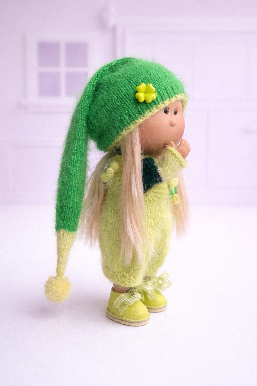 St. Patrick&rsquo;s Leprechaun Elf Green 3-piece Outfit For 9&rdquo; Little Mia Doll