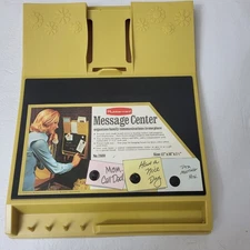 Vtg 1973 Rubbermaid Message Center 2800 Yellow Chalkboard Key Holder MCM Decor