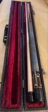 Vintage Meucci Cue David Howard DH-2 Model Crocodile Embossed Case Billiard Pool