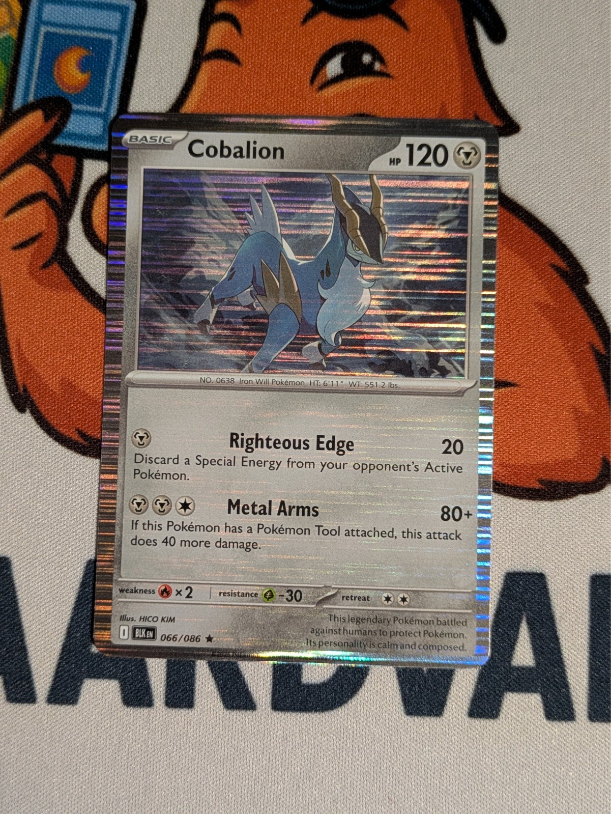 Cobalion 066/086 Black Bolt - Holo Rare – Near Mint | Pokémon TCG
