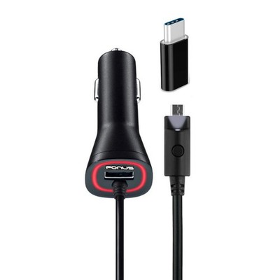 Car Charger with USB-C Adapter Power Adapter Type-C DC Socket for Smart Phones