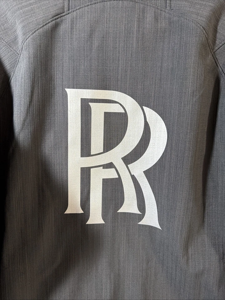 Rolls Royce Luxury Automotive Promo Full Zip Big Logo Jacket Grey Men’s Large L - Image 2 of 4