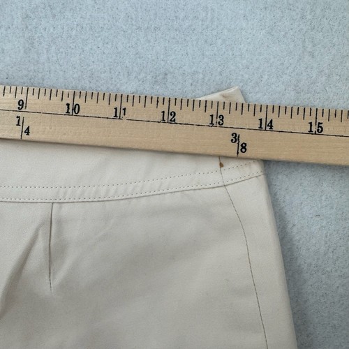 Ann Taylor Margo Pants Womens 0P Beige Petites Wide Leg Side Zip Career Silk NWT - Picture 7 of 10