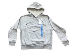 New Member's Mark Mens Large Relaxed Fit Fleece Hoodie, Gray Cotton Blend