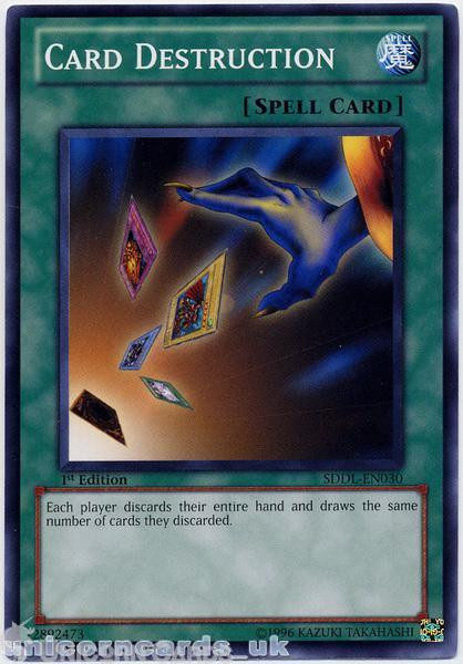 SDDL-EN030 Card Destruction 1st Edition Mint YuGiOh Card