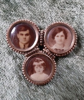 Antique Victorian Mourning Jewelry Brooch 3 Photos CDV Hansome Young Man Vintage