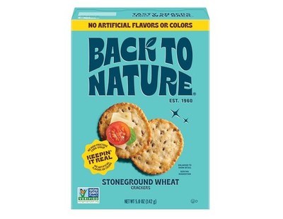 Stoneground Wheat Crackers Back to Nature 5 oz Non GMO