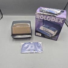 Vintage Rolodex Covered Card File NIB 125 Cards Black D67071AS Brand New 2003