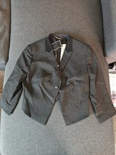 Religion Black Label - Stunning Cropped  Charcoal Grey Blazer - Size S/10/38