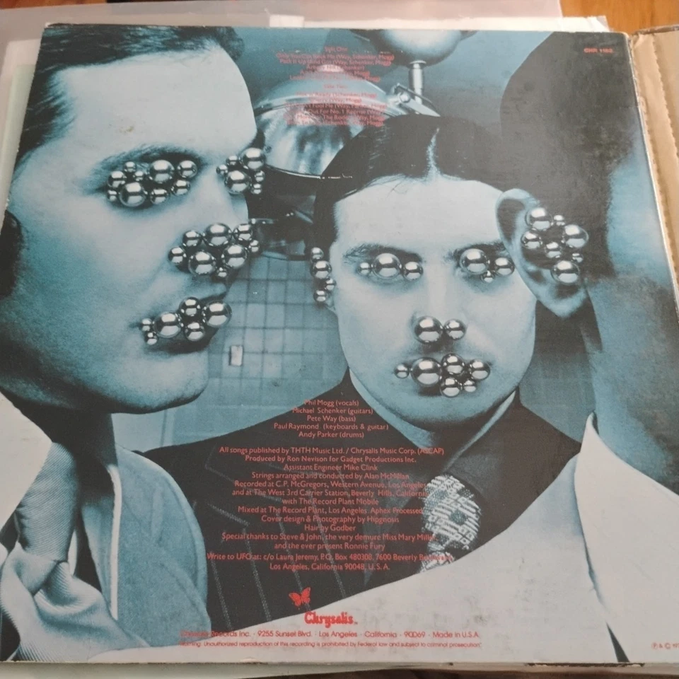 UFO - OBSESSION - LP VINYL 1978 CHRYSALIS CHR 1182 Blue Steel Cover VG+/VG+ - Imagem 2 de 4