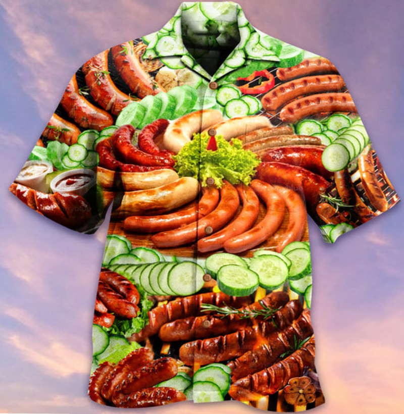 Life Is Better With Hot Dog Salad Hawaiian Shirt
