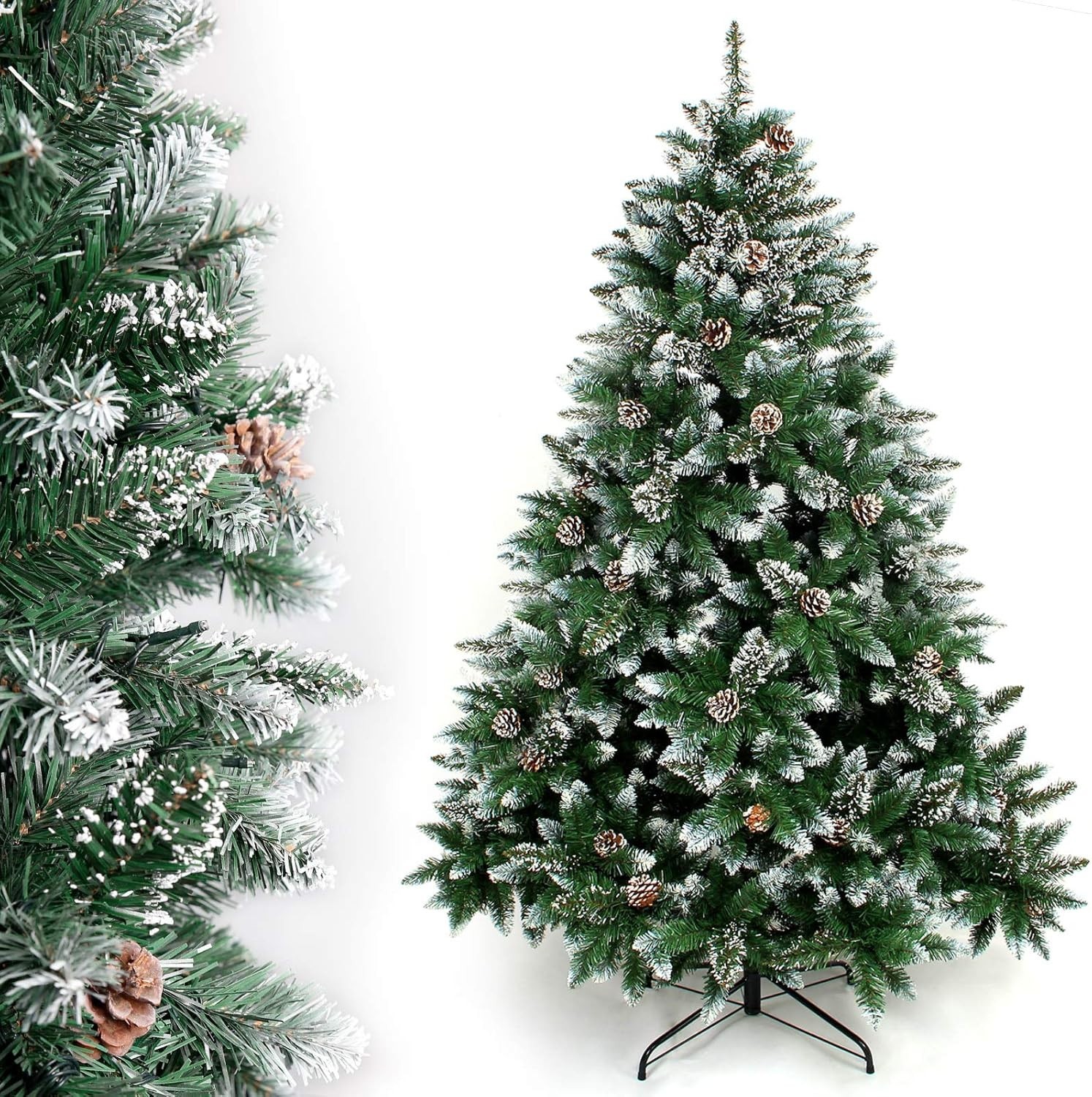 Sapin de Noël artificiel Yorbay 180 cm avec son support en fer stable