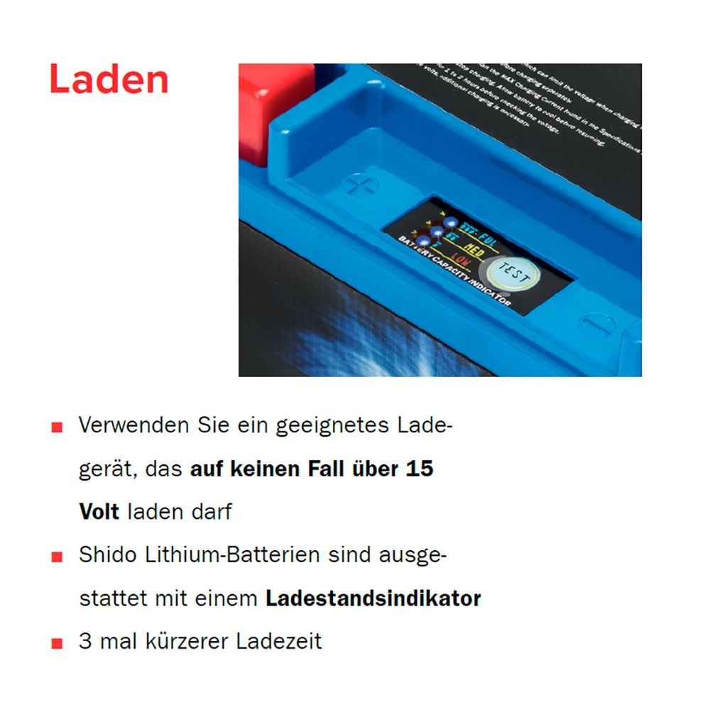Batterie 12V 2,4AH(6AH) YTX7L-BS Lithium-Ionen Yamaha N-Max 155 ABS SG651 22