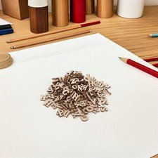 LZPLJLWS 400 Letterine In Legno Mini – 200 Colorate E 200 Naturali, 1.5x1.5 Cm, Per DIY, Scuola E Decorazioni