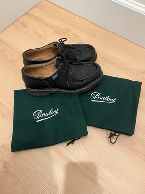 $650 Paraboot Michael 37 black UK 4 US 6.5 6 1/2 7 moc toe derby brogue France