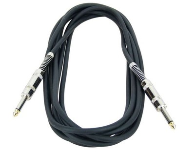 5 m PACCS Klinke Kabel 6,3 mm Mono TS Schwarz Patch Neutrik kompatibel Gold Tip