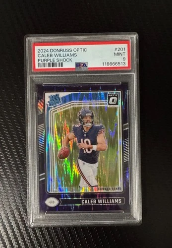 2024 Panini Donruss Optic - Rated Rookie Caleb Williams #201 Purple Shock Prizm