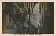 Luray, Virginia VA Sacred River, Beautiful Caverns of Luray Vintage Postcard