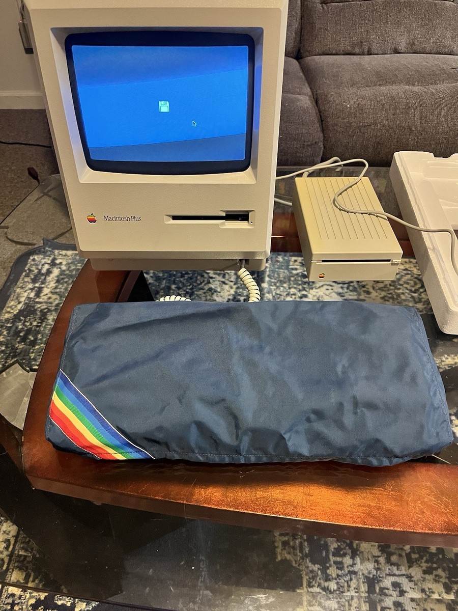 WORKING Vintage Apple Macintosh Plus Computer W/M0001A Keyboard