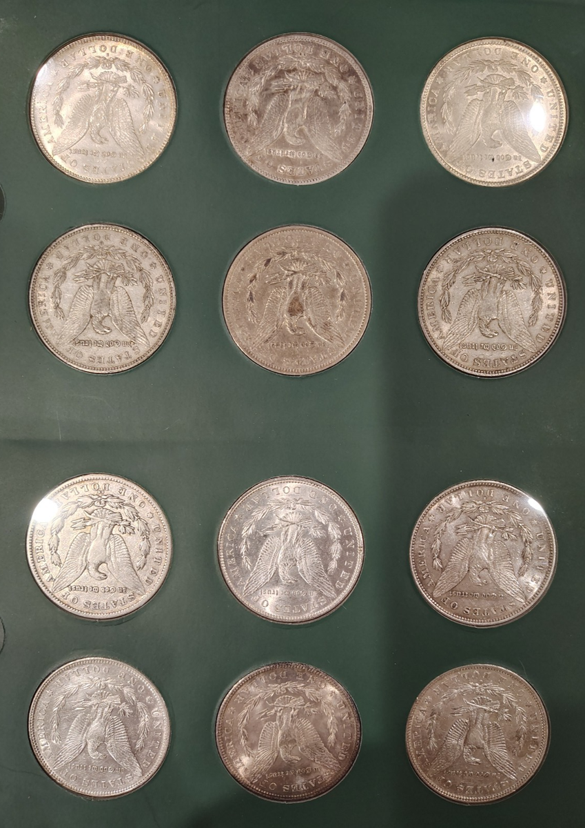Complete Set 1878-1921 Morgan Silver Dollars 93-S, 89-CC all dates