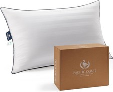 White Goose Down Pillow with 100 Cotton Shell, Luxury Hotel Bed Pillow