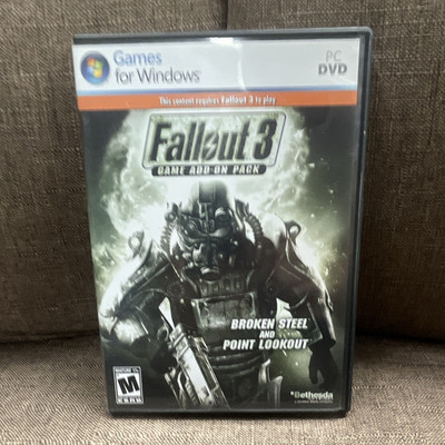 Bethesda Fallout 3 Broken Steel & Point Lookout PC DVD Manual NTSC-U/C M 2009