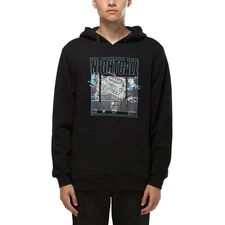 Konus Men's Graphic Pullover Hoodie in Black