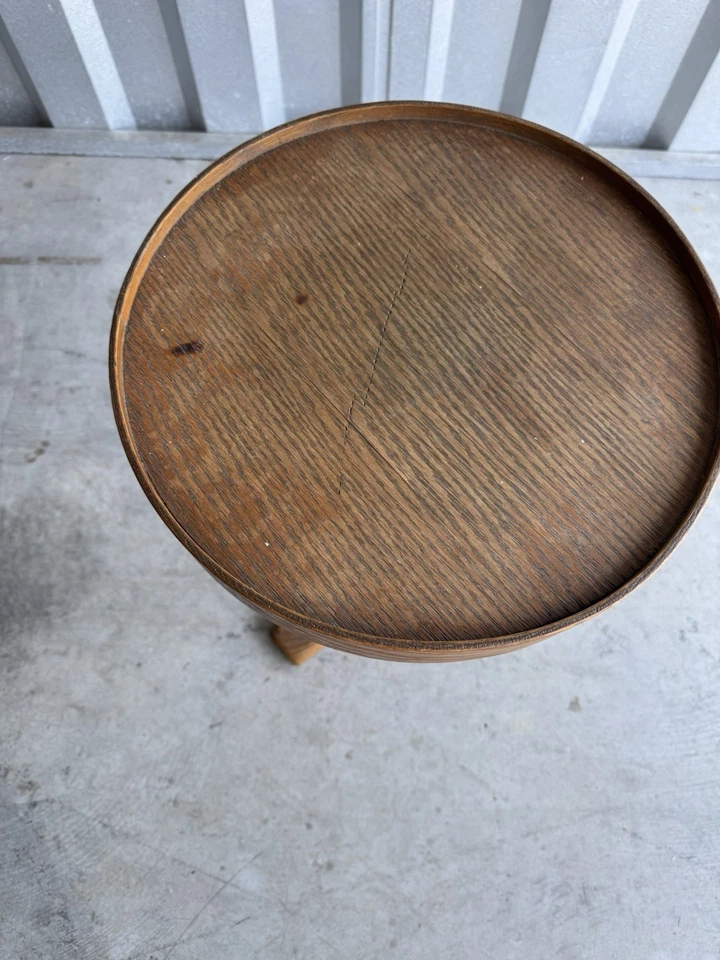 Antiguo soporte de helecho Jamestown Lounge Co. roble británico vintage Foto 2 de 4