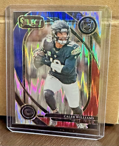 2024 Select Caleb Williams Red & Blue Shock Prizm SP #216 Club Level Rookie RC