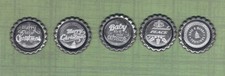 CHALKBOARD CHRISTMAS 502 5 HANDMADE SILVER Bottle Cap Accents HOLIDAYS