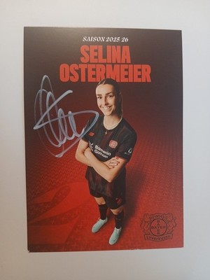 Signed postcard Selina Ostermeier Bayer Leverkusen women New 