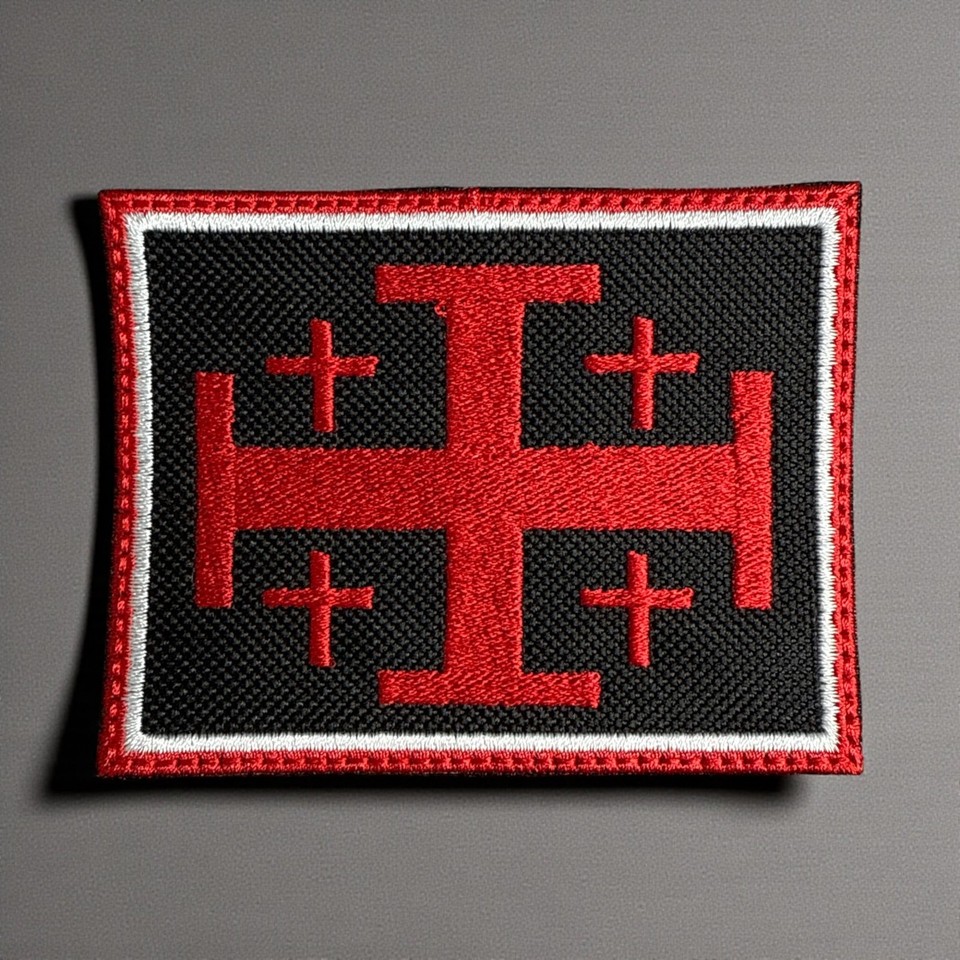 Templer Knights Holy Shield Christian Cross Embroidery Patch 2.74